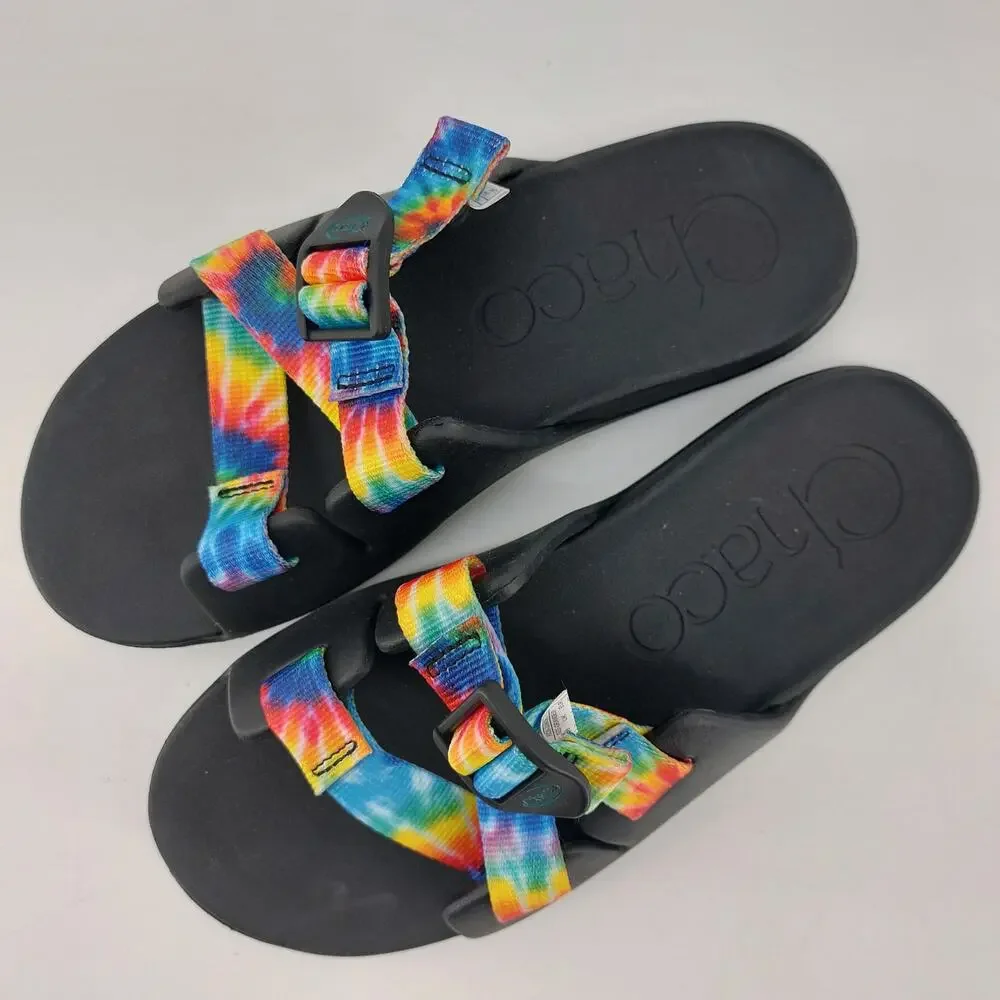 Chaco Chillo Kids Unisex Size 5 Sandals Tie Dyle Slip On Slides